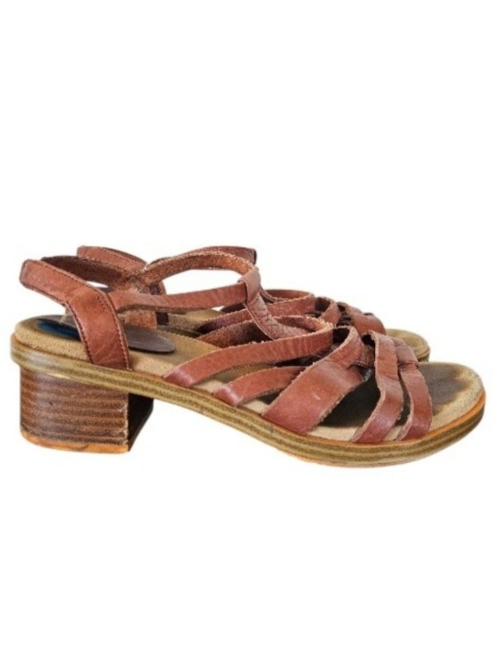 Camper Strappy Small Heel Brown Leather Boho Footfriendly Sandals Sz‎ EU36 US5.5
